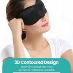 Soft Padded Sleep 3D Mask Eye Blackout Luxurious Blindfold Travel Eye Cover UK✅