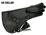 New Falconry Eagle & Owls Glove, 4 Layers Pure Nubuck Leather 16 Inches Black