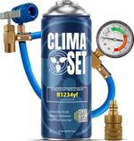 CLIMA SET Car Aircon Recharge Kit R1234YF Gas&Oil Refill + YF Gauge Hose UK