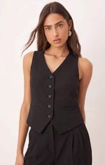 Nobody's Child Womens Black Waistcoat