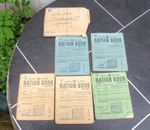 Bundle of 5 Original WW2 Era Ration Books w Coupons. Whole Liverpool Family