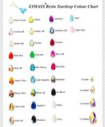 Teardrop Shape EIMASS® Sew or Glue on Resin Crystals, Flat Back Gems for Costume