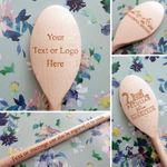 Custom Engraved Personalised Wooden Spoon - Design Your Own - Any Text or logo