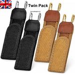 x2 Tactical Metal Hook Elastic Belt Twin Black/Brown Buckle-Less UK seller
