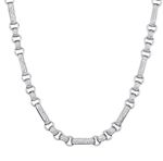 Sterling Silver Gypsy Link Patterned Belcher Chain Necklace Men's Ladies 18-24"
