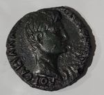 💵*VERY SCARCE*AUGUSTUS-7 BC-26mm/9.08g-VF- AGRIPPA III-MONEYER SERIES-RIC 428