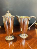 Sterling Silver Cream Jug and Sugar gold Wash Interior David Lawrence 10.OZ