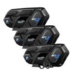 3Pcs M1-S Pro Motorcycle Bluetooth Headset 10 Riders Group Helmet Intercom 2000m