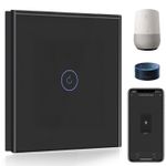 BSEED Smart Light Switch, 1 Gang 1 Way, App Control, Neutral Wire Need (R49)