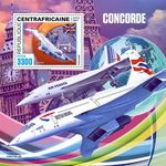 CONCORDE Aircraft / London & Paris MNH 1v-Stamp Sheet (2021 Central Africa)
