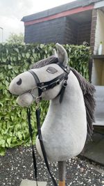 Second hand grey hobby horse stallion, excellent condition, hand made, no marks