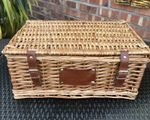 Alfred Button Hamper Co Woven Wicker Hamper Storage Basket Brown W48xH20 xD32cm