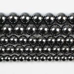 Natural Hematite Stone Gemstone Loose Beads 4mm 6mm 8mm 10mm 12mm 15.5"