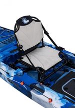 RAISED / HIGH SEAT FOR KAYAK - FOLDING RIGID FRAME WITH CUSHIONED CLOTH MESH