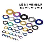 Titanium Washer M3/M4/M5/M6/M7/M8/M10/M12/M14 Ti Flat Washer for Screws