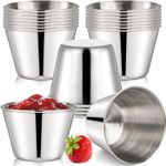 20 Pack Sauce Cups Stainless Steel Condiment Cups Small Sauce Dishes Dipping