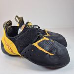 La Sportiva Solution Comp Unisex Climbing Shoes Size 6.5 Black Yellow
