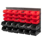 KCT 32 PCS WALL MOUNT STORAGE BOARD ORGANISER BOXES GARAGE DIY BIN PANEL RACK