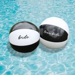 Black & White Team Bride Beach Balls Bridal Party Gift Bachelorette Pool Party