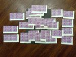 SG 636 PARIS 1963 120 STAMPS IN  CYLINDER BLOCKS  MNH