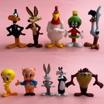 10pc Anime Pvc Bugs Bunny Tweety Bird Figure Figures Doll Model Toys Cake Decor