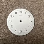 Vintage Enamel Mantel White Clock Dial  Made In France