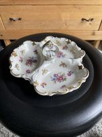 Vintage Reichenbach R Fine China 3 Divided Serving Dish Made In GDR Floral