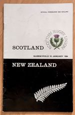 1964 SCOTLAND v NEW ZEALAND programme 