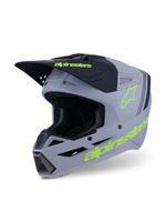 NEW 2027 ALPINESTARS SM3 S-M3 HELMET RADIUM GREY BLACK YELLOW ADULT MOTOCROSS MX