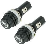 2 x Panel Mount Chassis Fuse Holder for 6x30mm Glass Fuses 10A 250V