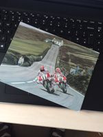 Isle Of Man TT Hislop & Fogarty LARGE Print Postcard By Rod Organ Ltd Ed. 8”x6”