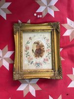 Vintage Framed Dried Pressed Flowers Framed , genuine antique KATY BELL