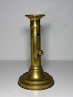 Adjustable sliding brass candlestick, gold-tone metal candle holder, candelabra