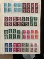 British Stamps Queen Elizabeth Decimal in Blocks of 4 MNH 0.5p to 0.75p 1980-88