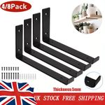 4/8 Shelf Brackets Scaffold Board Industrial Solid Steel Heavy Duty 20/25/30CM