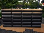 Mobile Bar 240cm LED Event Counter Black Padded | Noir Grid