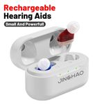 Rechargeable Hearing Aid Mini Invisible Hearing Amplifier L+R With Charger Case