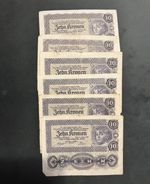 Austria 1902 10 Kronen Oesterreichisch-ungarische Bank Notes Lot of 6