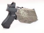 Glock17 Custom L2 kydex  holster optics ready trigger guard lock low front sight