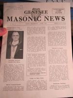 LOT OF 5 1962 GENESEE MASONIC NEWS MAGAZINES & 1 1947 MASONIC NEWS - BNN