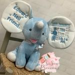 Personalised Cubbies Dumble Elephant, New Baby Teddy Bear Gift, Choice of colour