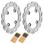2x Front Brake Discs Rotors + Pads For Kawasaki KVF 360 Prairie 4x4 2003-2012 04