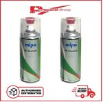 MIPA 2K CLEAR COAT SPRAY Lacquer Car Paint Aerosol with HARDENER 400ml PACK 2