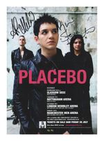 PLACEBO ENTIRE GROUP AUTOGRAPHED SIGNED A4 POSTER PRINT