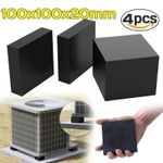 4x Rubber Anti Vibration Pads Hard Pad Non Slip Rubber Blocks 100 x 100 x 20mm