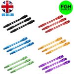 3 Dart Stems/Shafts Aluminium Metal  53mm Black Red Blue Yellow Green Purple UK