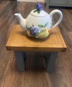 Vintage Ceramic Tea Pot Rayware Fruit Design Sculpted Multi Fruit Good Condition