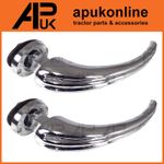 2x Chrome Curved Bonnet Handles for Fordson Dexta Major Super Power Tractor