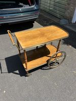 Mid-Century Italian Mahogany and BrassServing Bar Cart, 1960s