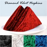 Velvet Napkins Table Linen Dinner Cloth for Hotel Wedding Party Christmas Large